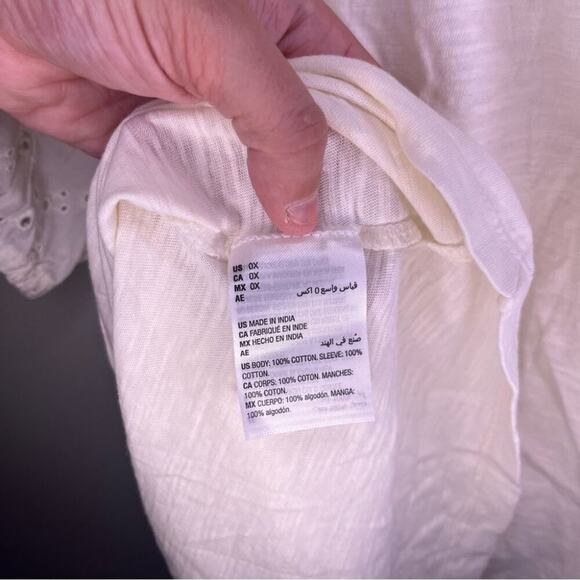 NWT Style & Co 2 Pack White & Sage Green Off Shoulder Short Sleeve Modest 0X - Picture 10 of 11